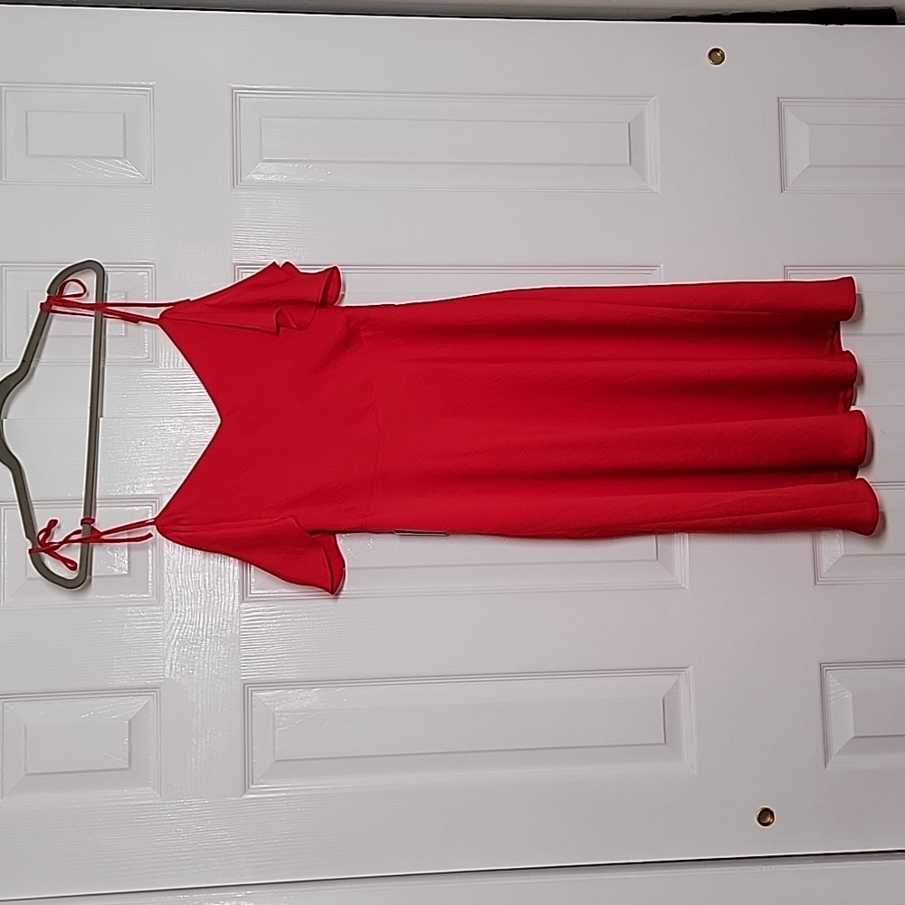 NWT Sexy Express Red Cold Shoulder Midi Dress Size Large